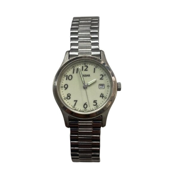 Pulsar Accessories - Vintage Pulsar Women's Watch Stretch Band Silver